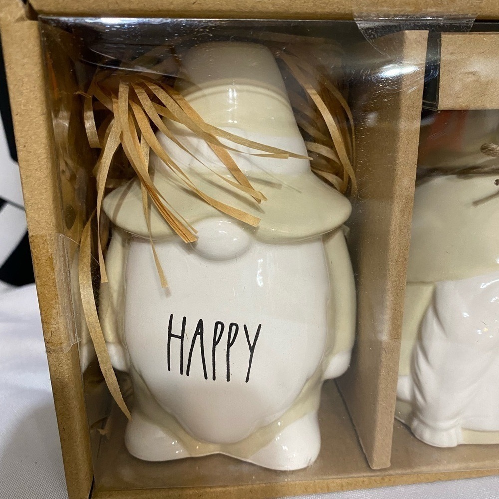 Rae Dunn‎ Happy Harvest Gnomes Set Fall Decor Thanksgiving Tiered Tray